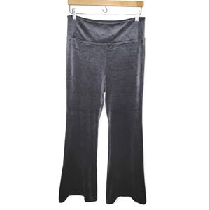 Loft Velour Wide Leg Pants Size L Cozy Gray Comfort Casual